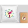 pack colibri: coussin décoratif et carnet de notre élégant